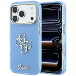Dėklas Guess IML 4G Script Metal telefonui iPhone 18 Pro Max / 17 Pro Max - &Scaron;viesiai mėlynas