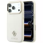 Dėklas Guess Saffiano Small 4G & Classic Logo MagSafe telefonams iPhone 18 Pro / 17 Pro - Smėlinis