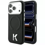 Dėklas Karl Lagerfeld Grained Embossed Ring & Kameo Logo MagSafe telefonams iPhone 18 Pro / 17 Pro - Juoda