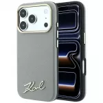 Dėklas Karl Lagerfeld Saffiano Small Script Metal Logo MagSafe skirtas iPhone 18 Pro / 17 Pro - Smėlinis