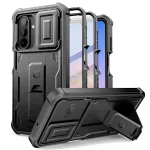 Dėklai Tech-Protect Kevlar Cam+ (2 vnt. rinkinys) skirti Samsung Galaxy A17 / A18 4G / 5G - juodi