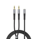 Garso adapteris Orico AX1 mini jack 3,5 mm ausinių ir mikrofono skirstytuvas 0,5 m &ndash; juodas
