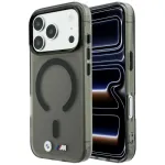 Dėklas BMW M IML Frosted Metal Logo & Trims MagSafe skirtas iPhone 18 Pro / 17 Pro - Juodas