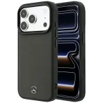 Dėklas Mercedes Leather Mesh with Bow Line MagSafe, skirtas iPhone 18 Pro Max / 17 Pro Max - Tamsiai pilkas