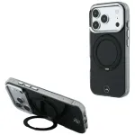 Dėklas Mercedes Ring Stand Iconic Logo MagSafe telefonui iPhone 18 Pro / 17 Pro - juodas