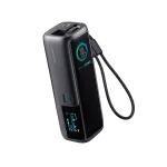 Įkroviklis (Power Bank) Joyroom PODIX PR70 25000mAh iki 240W su dviem įmontuotais USB-C kabeliais ir dviem TFT ekranais &ndash; pilkas