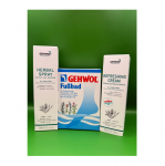 Gaivinantis pėdų priežiūros rinkinys - GEHWOL FUSSBAD 250g +GEHWOL REFRESHING CREAM 75ml + GEHWOL HERBAL SPRAY 150ml