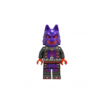 Wolf Mask Warrior - Dark Purple and Red Mask