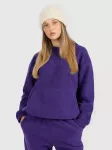 Moteri&scaron;kas flisas oversize su gobtuvu - violetinis M