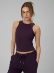 4F Moteri&scaron;ki top slim mar&scaron;kinėliai i&scaron; dryžuoto audinio - violetiniai S S