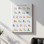 Abėcėlės mokomasis paveikslas vaikams