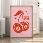 Retro paveikslas su vy&scaron;niomis &ndash; Feeling Lucky