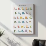 Abėcėlės mokomasis paveikslas vaikams &ndash; voki&scaron;ka versija