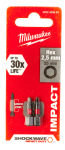 Sukimo antgalis Hex 2.5x25 mm, ShockWave 2vnt.