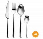 FF stalo įrankių rinkinys, blizgus 24 vnt.