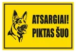Lipdukas atsargiai piktas &scaron;uo 180x120mm