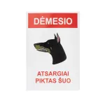 Lipdukas atsargiai piktas &scaron;uo 180x120mm