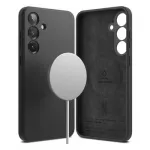 Ringke Galaxy S25 Plus dėklas Silicone magnetinis, juoda spalva