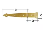 Lankstas vartams Domax 612301/816301, 30 cm, 0.2 cm, aukso