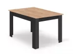 Valgomojo stalas Leobert, ruda sp./juoda sp., 120x8x75cm