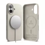 Ringke iPhone 17 dėklas Silicone magnetinis, akmens spalva