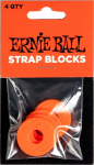 Ernie Ball Strap Blocks EB-5620 - dirželių blokeliai raudoni 4vnt