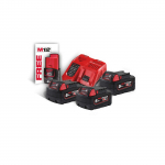 Milwaukee M18 B5 akumuliatorius - 3 x 5,0 Ah + M12-18 FC įkroviklis + 1 x B2 2,0 Ah akumuliatorius