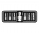 YATO torx antgalių komplektas su 1/2" adapteriu T25-T55, 7 dalių