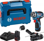 Bosch akumuliatorinis grąžtas-atsuktuvas GSR 12V-35 FC + 2 adapteriai