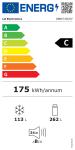 LG GBBS726CEV Refrigerator, C, Free-standing, Combi, Height 2.03 m, Net fridge 262 L, Net freezer 113 L, Black | LG