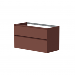 Kame Loft vonios spintelė 100cm 2 stalčiai, Po stalvir&scaron;iu, Be kriauklės, Terracotta BU/10-3DR/D23-LFT