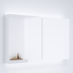 KAME SOFTLIT vonios kambario veidrodinė spintelė su SHADOW-FREE ap&scaron;vietimu 121x70 cm, MCDMSH/120-70/MR
