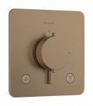Du&scaron;o mai&scaron;ytuvas Hansgrohe Ecostat Comfort Q termostatinis įmontuojamas, 2 jungtims, poliruoto bronzos tono 33713140
