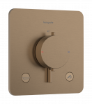 Du&scaron;o mai&scaron;ytuvas Hansgrohe Ecostat Comfort Q įmontuojamas su termostatu, 2 tiekėjams, su saugos sistema, poliruoto bronzos tono 33717140