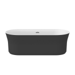 Vonios vonia Ravak YPSILON 1800x800 mm akrilinė balta/juoda su juodu nubėgimu XC00100058
