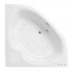 Hidromasažinė vonia O'Design Lips Excellence, 1500x1500 mm, de&scaron;inė, 6 vandens ir 13 oro purk&scaron;tukų, 1150 W, 10 Cromo LED