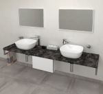 Darbo pavir&scaron;ius Sapho AVICE countertops, 230x50cm, storis 5cm, skaldytas akmuo