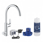 Virtuvės praustuvo mai&scaron;ytuvas Grohe Blue Pure EuroSmart su filtru, chromuotas 30499000