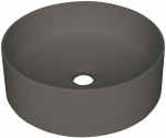 Vonios kriauslė Deante SILIA granitinė ant vir&scaron;aus, apvali ANTHRACITE METALLIC, D360mm Antracitas
