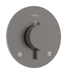 Du&scaron;o mai&scaron;ytuvas Hansgrohe Ecostat Comfort S įmontuojamas termostatinis, 2 įrenginiams, &scaron;lifuotas juodas chromas 33715340