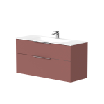 Vonios spintelė Kame Big 120cm 2 stalčiai, be praustuvo, Antikinė raudona BU/12-3DR/40-BIG