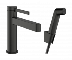 Hansgrohe Finoris 110 praustuvo mai&scaron;ytuvas su Push-Open ir Bidetta, EcoSmart, &scaron;lifuotas juodas chromas 76210140