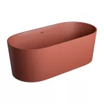 Pastatoma vonia OMNIRES OVO M+, su perpildymo anga, 160 x 75 cm, matinė terakota