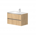 Vonios spintelė Kame City 80cm 2 stalčiai, Be kriauklės, aliuminio profilis, &Scaron;viesus ąžuolas BU/8-3DR/35P1