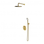 Du&scaron;o sistema Omnires Y įmontuojama su termostatu poliruotas žalvaris SYSYT05BSB