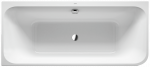 Vonia Duravit Happy D.2 Plus, 180x80 cm, akrilas, kairė, balta/M80 Graphit Super Matt 700449800000000