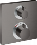 Du&scaron;o termostatinis mai&scaron;ytuvas Hansgrohe Ecostat Square, 2 srovės, &scaron;lifuotas juodas chromas 15714340