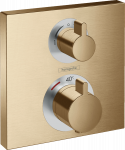 Du&scaron;o mai&scaron;ytuvas Hansgrohe Ecostat Square su termostatu, 2 jungtys, poliruoto bronzos atspalvis 15714140