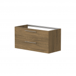Vonios spintelė Kame Gama 100cm 2 stalčiai (push to open), Po stalvir&scaron;iu, Be praustuvo, Copper oak BUC/10-3DR/48-PO