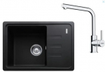 Virtuves komplekts Franke G266O, fragranīta izlietne BSG 611-62 un jaucējkrāns FS 3230.031, onikss/hroms 114.0700.749